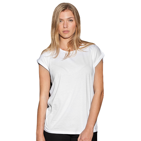 Dámské tričko s ohrnutými rukávy