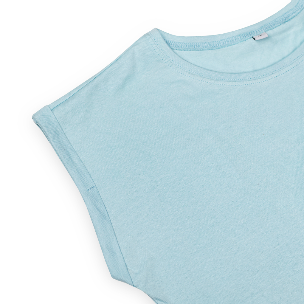 Dámské tričko s ohrnutými rukávy