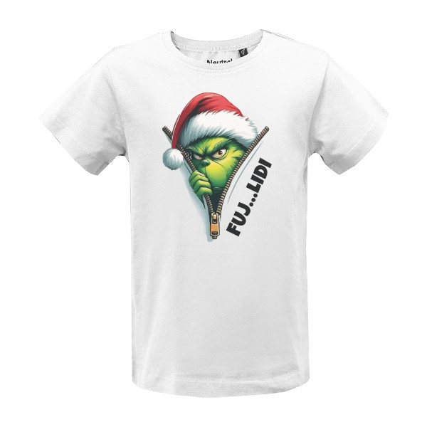 Tričko s potiskem Grinch-Fuj lidi-Vánoční motiv-dětské