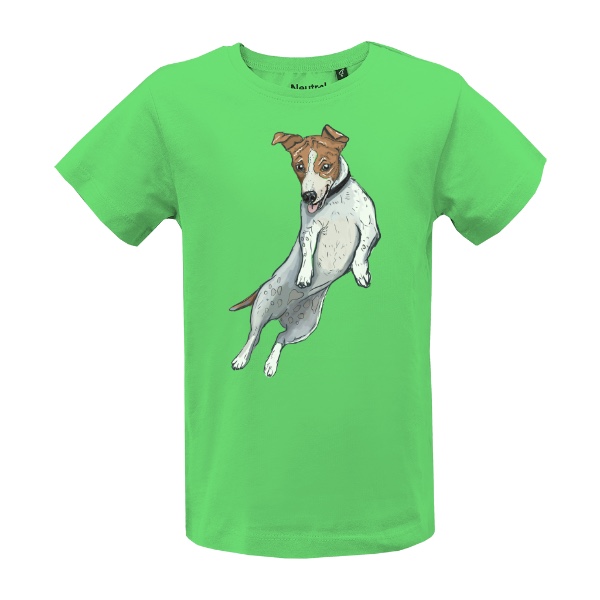 Tričko s potiskem Jack Russel Teriér lítá 