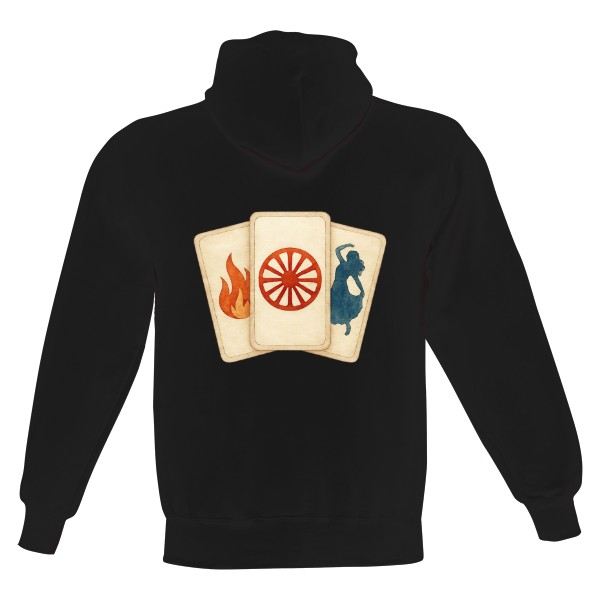 Pánská mikina s kapucí Just Hoods s potiskem Romské karty